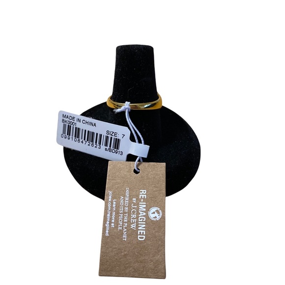 J. Crew Black Pave Kiss Ring Gold Tone - Picture 4 of 4